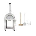 Hyxion gas and wood fired stainless steel pizza oven for outdoor